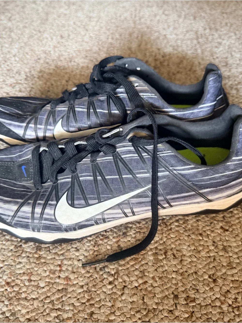 Nike Black & White Striped Athletic Sneakers